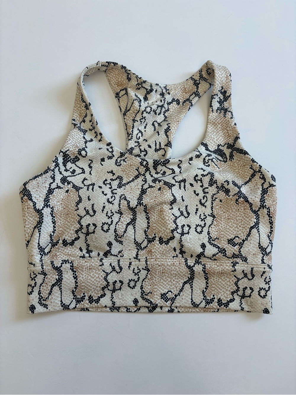 Allfenix Beige Snake Print Sports Bra Size Medium